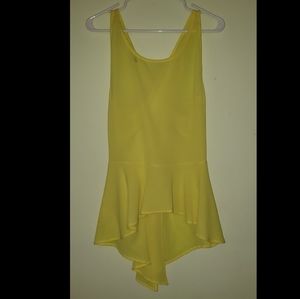 Open back yellow blouse 23